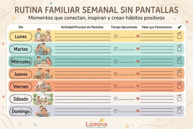 Rutina familiar semanal